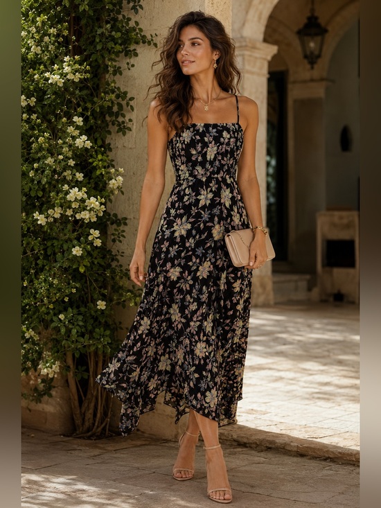 Free People Dresses & Skirts - Free People Floral Maxi Dress Black Pink Autumn Wedding Guest Homecoming NWT XS